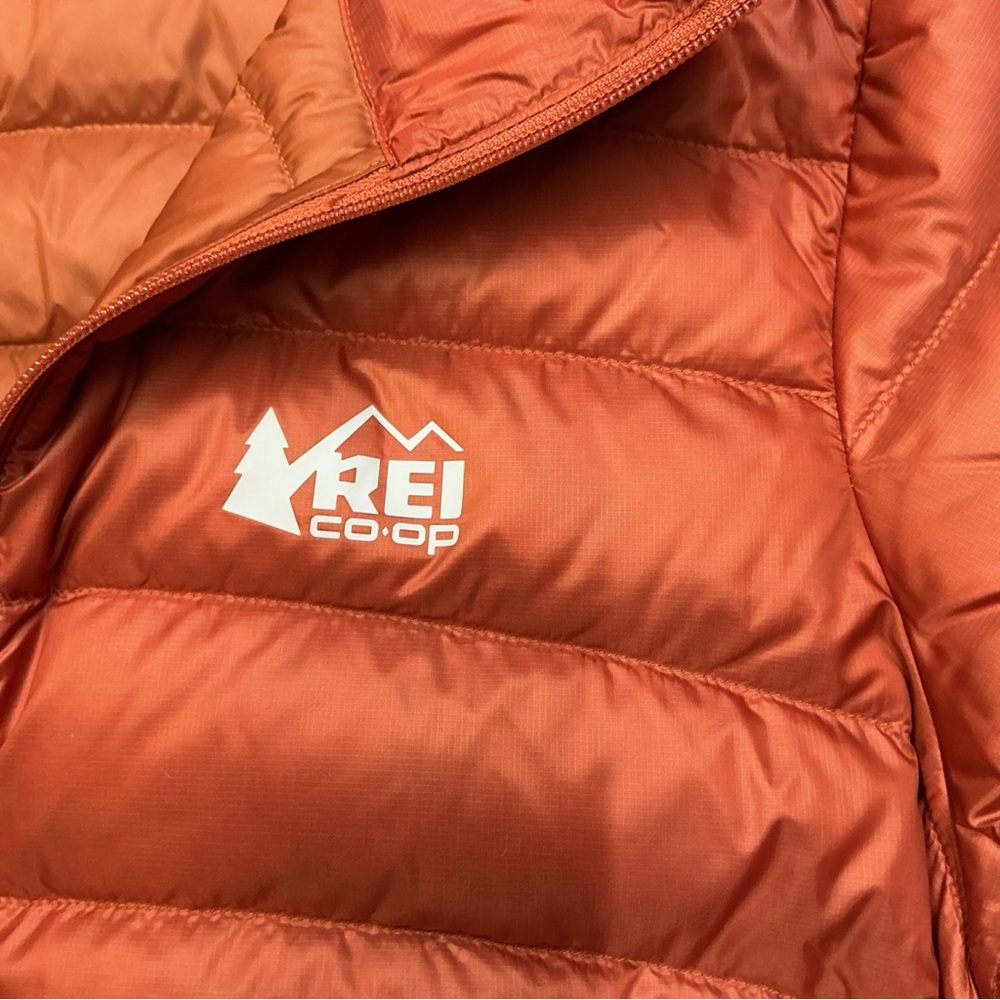 REI co-op 650 Down Puffer Jacket Womens Large redrock outdoor hiking lightweight - Picture 5 of 14